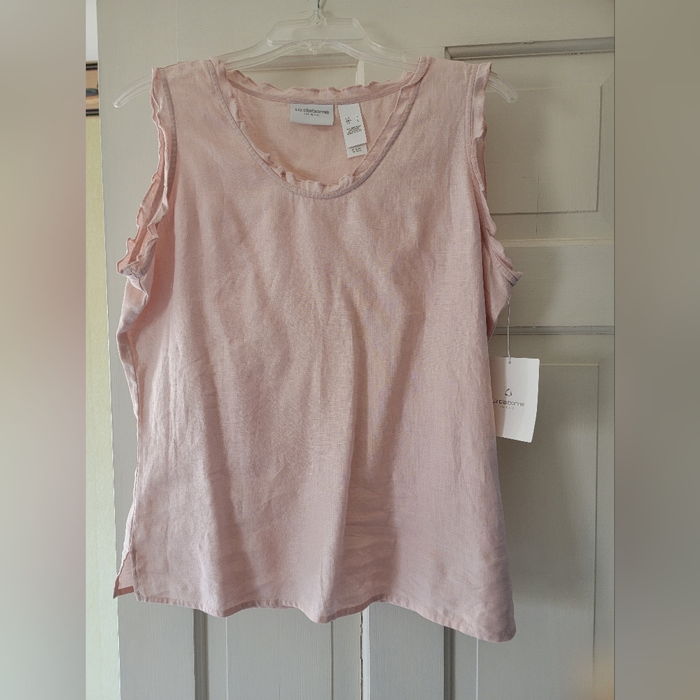 Women's Liz Claiborne Size Large Light Pink Sleevless Top